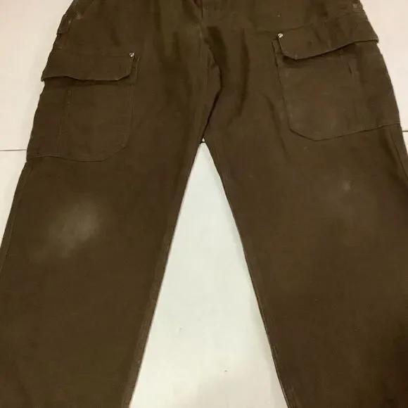 Duluth Trading Co Cargo Canvas Work Pants Brown Size 38x30 - Picture 4 of 9